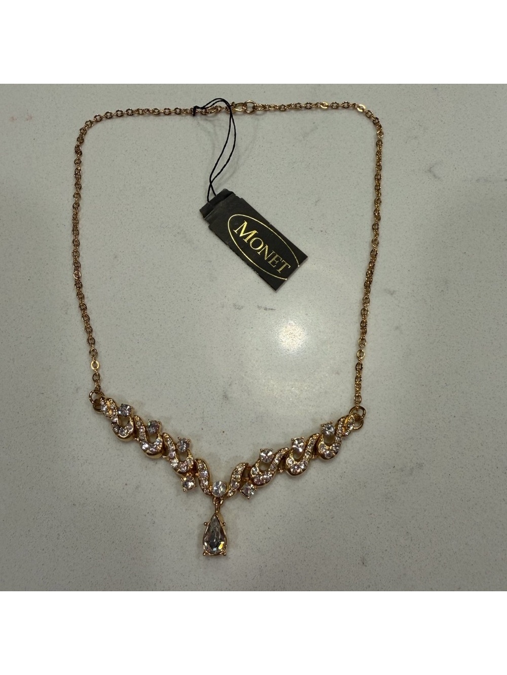 Vintage Monet Gold Tone Necklace NEW